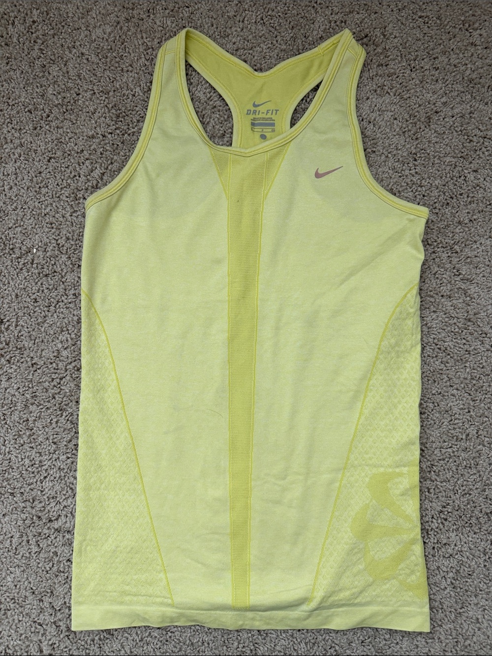 Nike Women’s Dri-FIT Racerback Tank Top - Neon Yellow